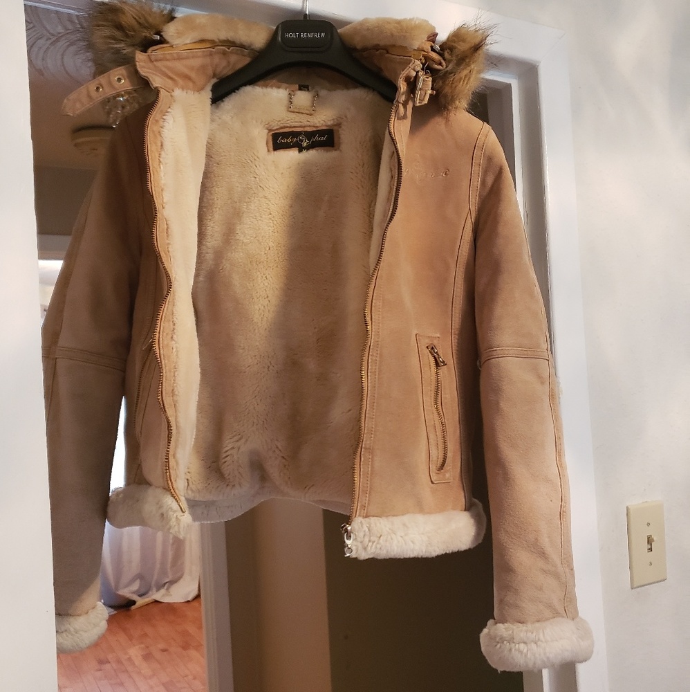 Suede and faux fur Baby Phat coat